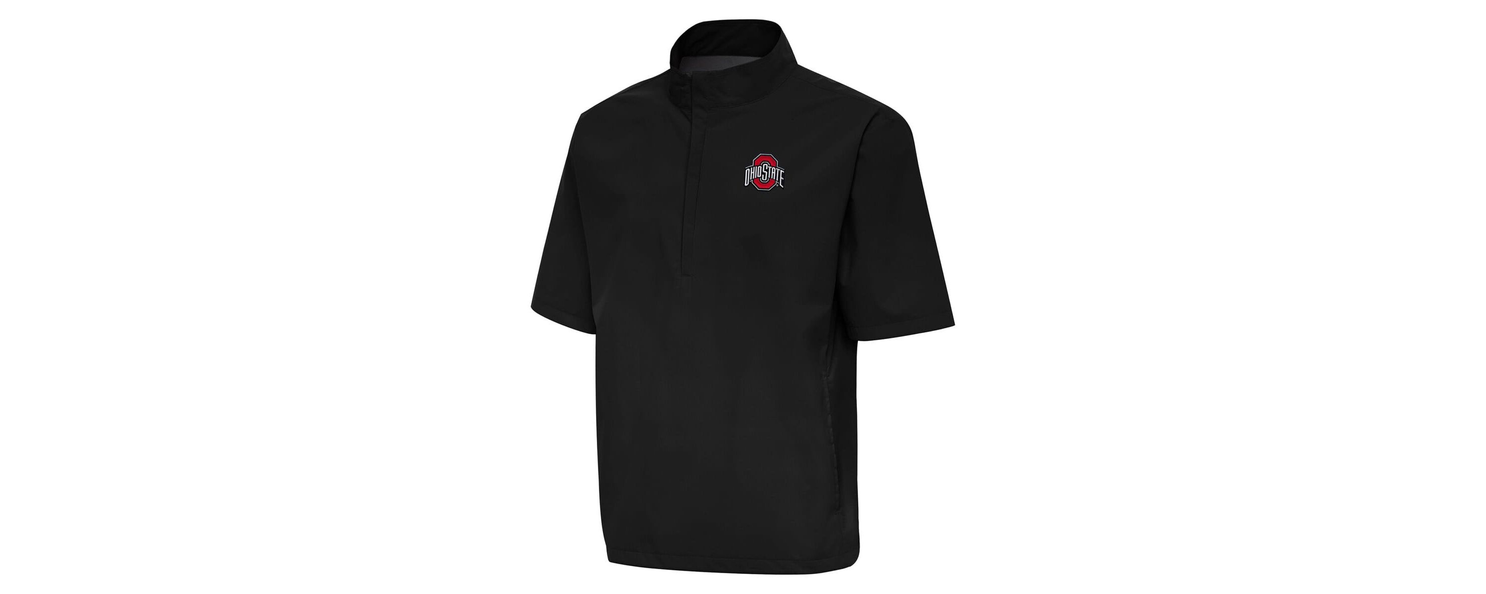 NCAA Ohio State Buckeyes Brisk Short Sleeve Quarter-Zip Windshirt