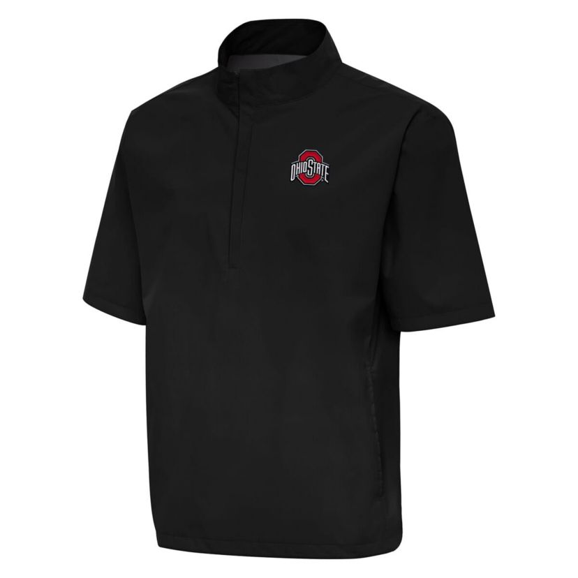 NCAA Ohio State Buckeyes Brisk Short Sleeve Quarter-Zip Windshirt