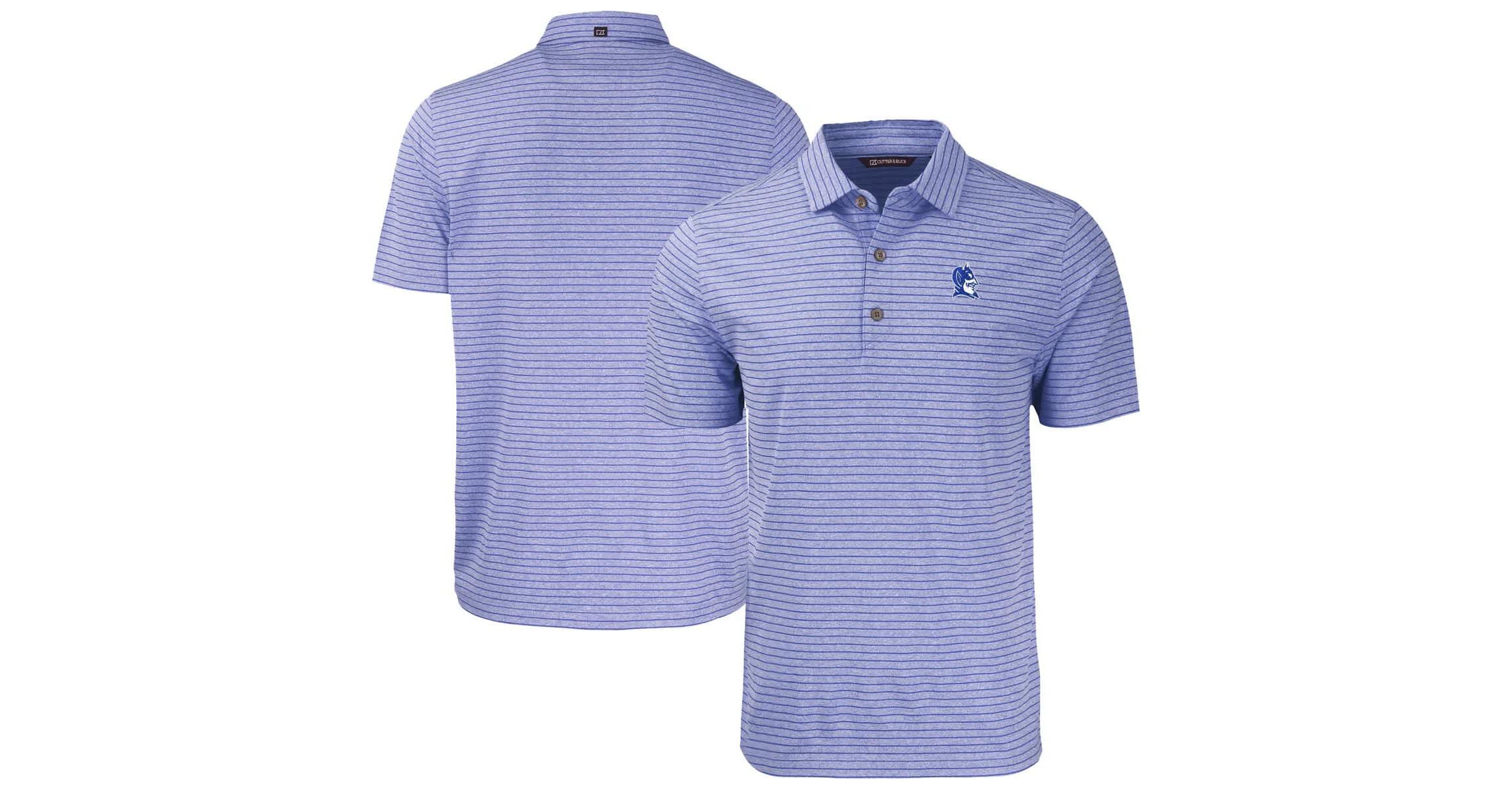 Duke Blue Devils NCAA Duke Devils Forge Eco Stripe Stretch Recycled Polo
