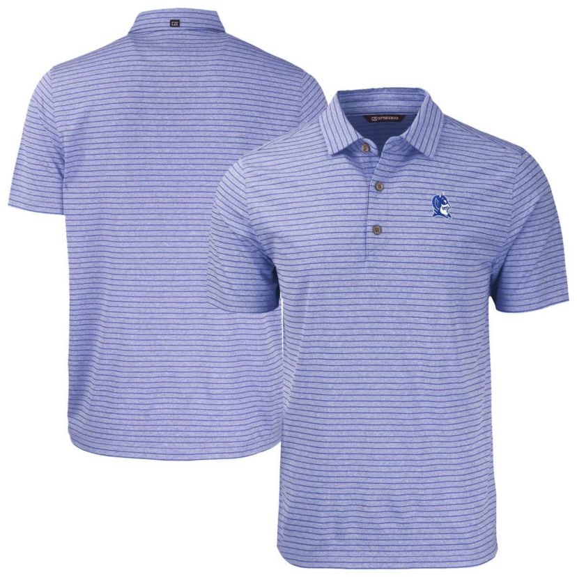 Duke Blue Devils NCAA Duke Devils Forge Eco Stripe Stretch Recycled Polo