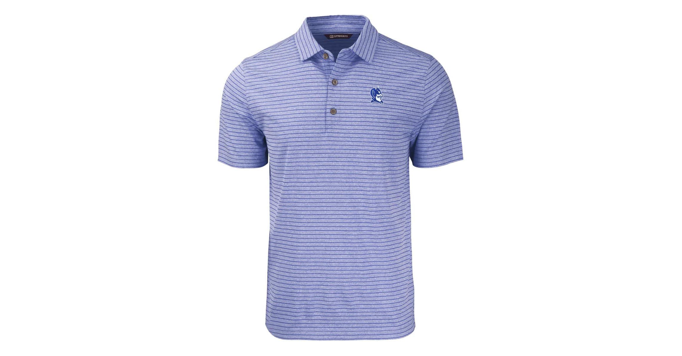Duke Blue Devils NCAA Duke Devils Forge Eco Stripe Stretch Recycled Polo
