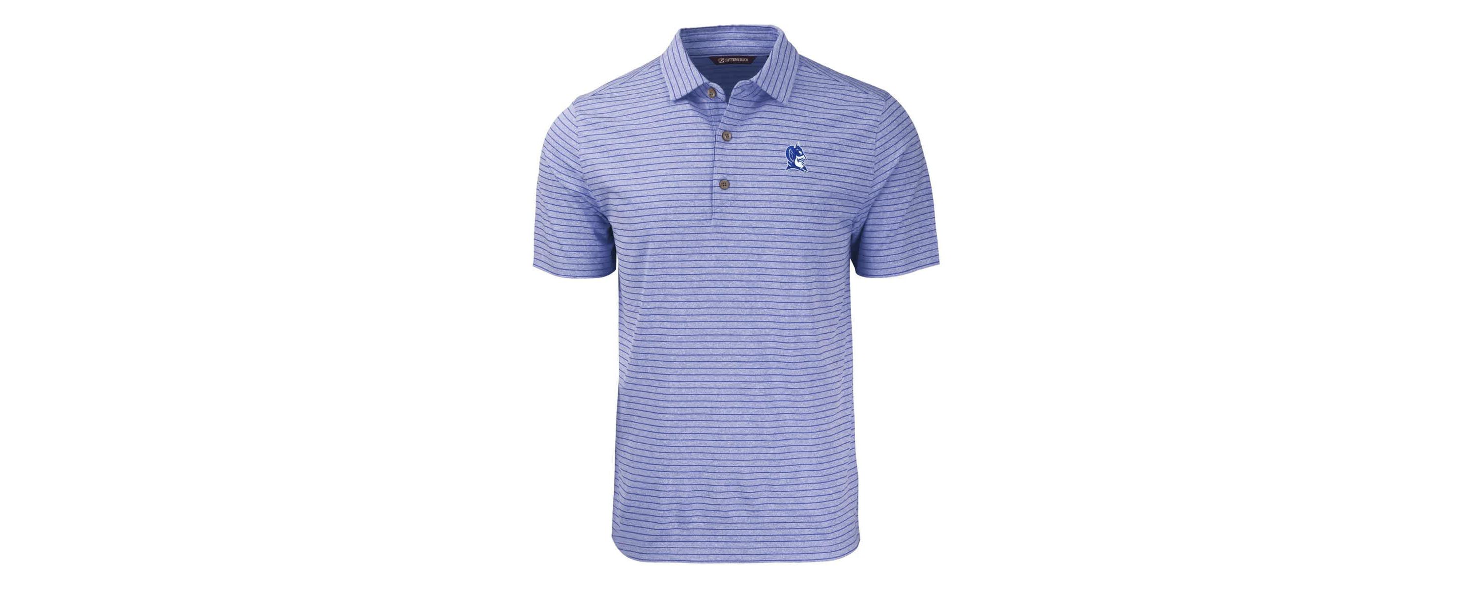 Duke Blue Devils NCAA Duke Devils Forge Eco Stripe Stretch Recycled Polo
