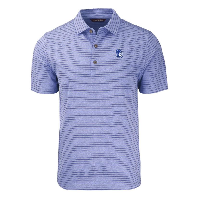 Duke Blue Devils NCAA Duke Devils Forge Eco Stripe Stretch Recycled Polo