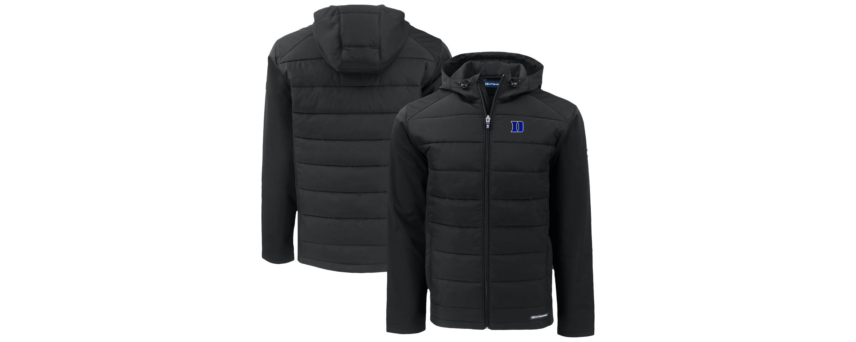 Duke Blue Devils NCAA Duke Devils Evoke Hybrid Eco Softshell Recycled Full-Zip Hoodie Jacket