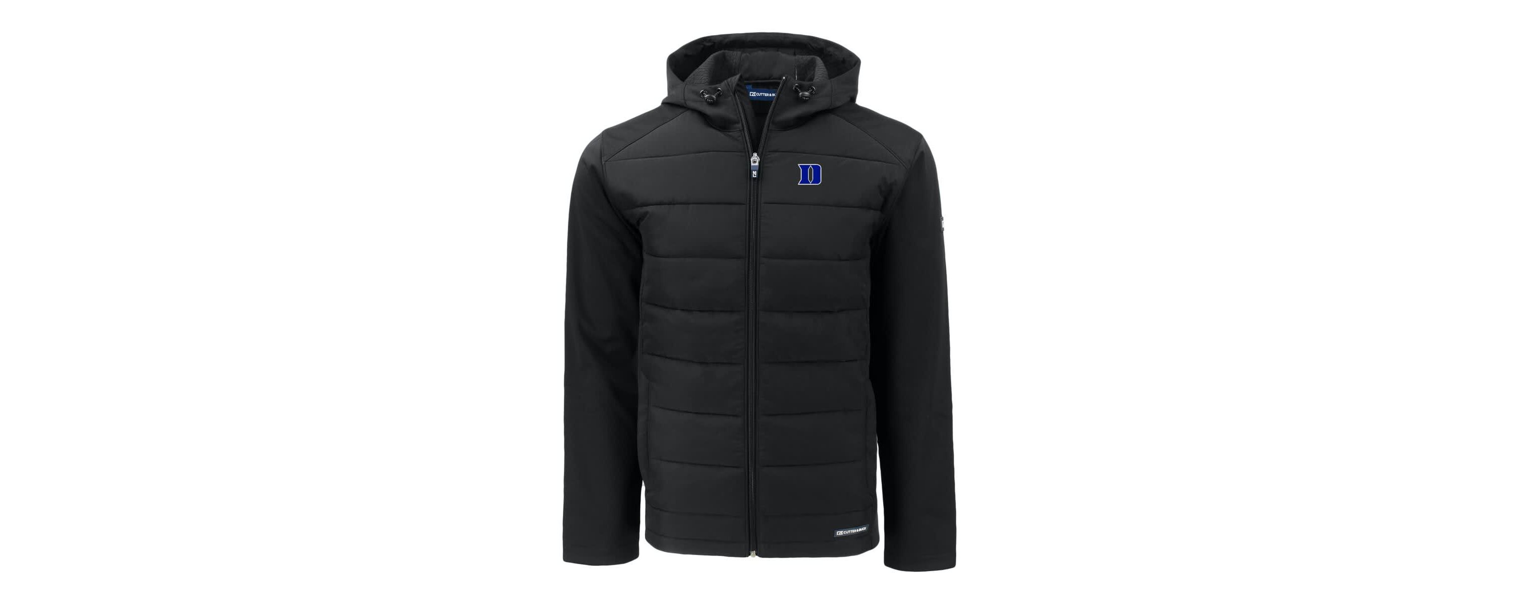 Duke Blue Devils NCAA Duke Devils Evoke Hybrid Eco Softshell Recycled Full-Zip Hoodie Jacket