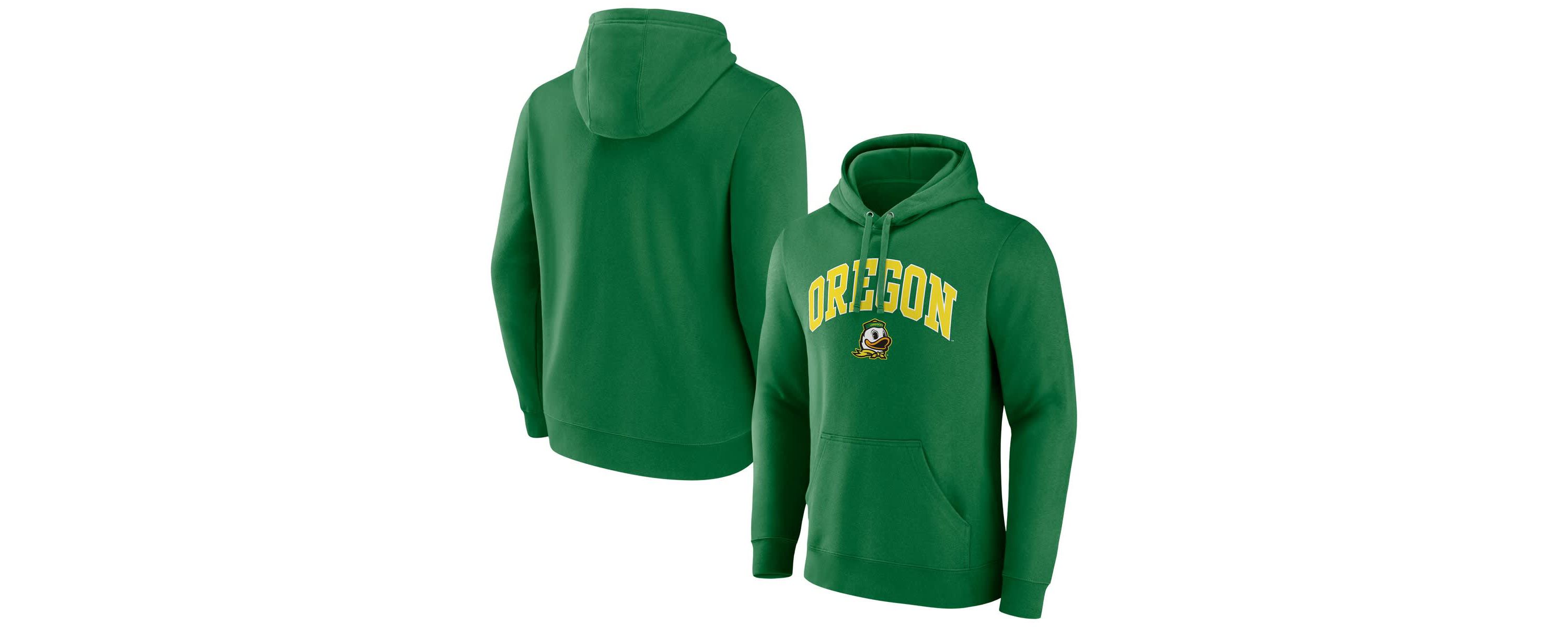 NCAA Fanatics Oregon Ducks Classic Arched Applique Fleece Pullover Hoodie