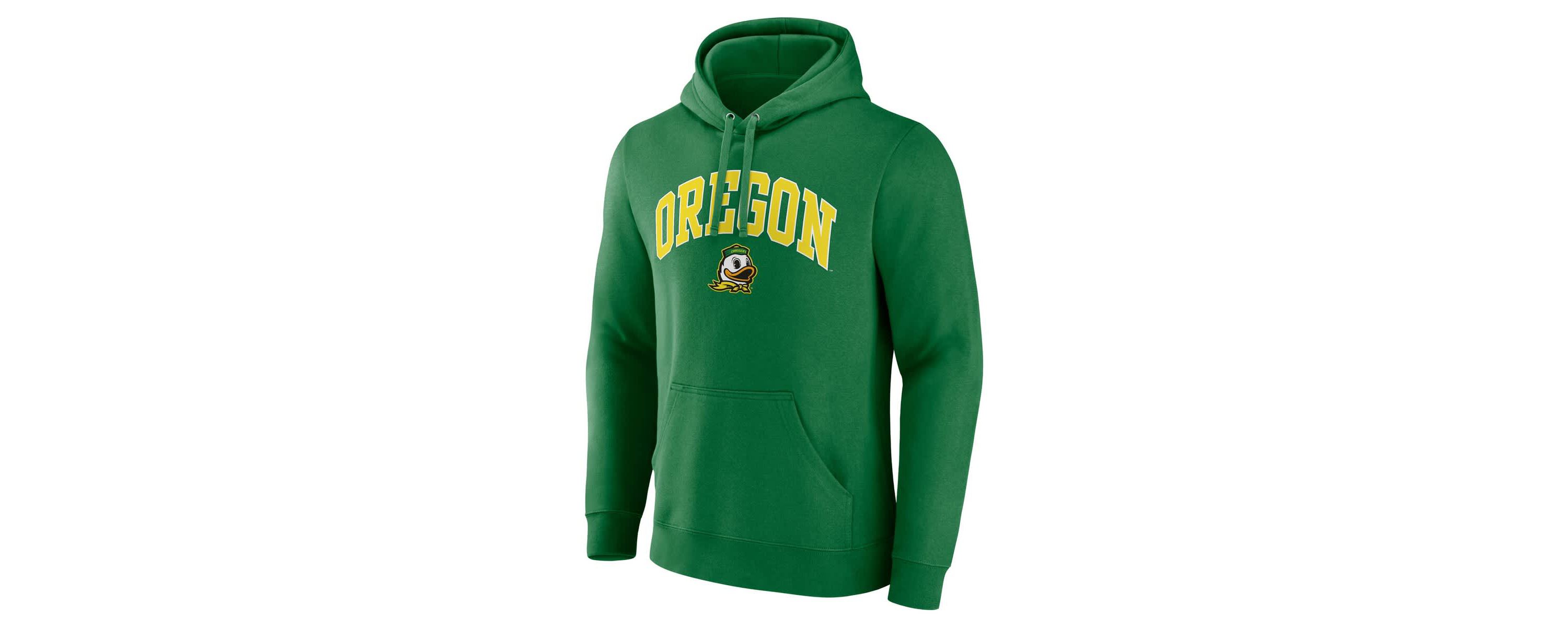 NCAA Fanatics Oregon Ducks Classic Arched Applique Fleece Pullover Hoodie