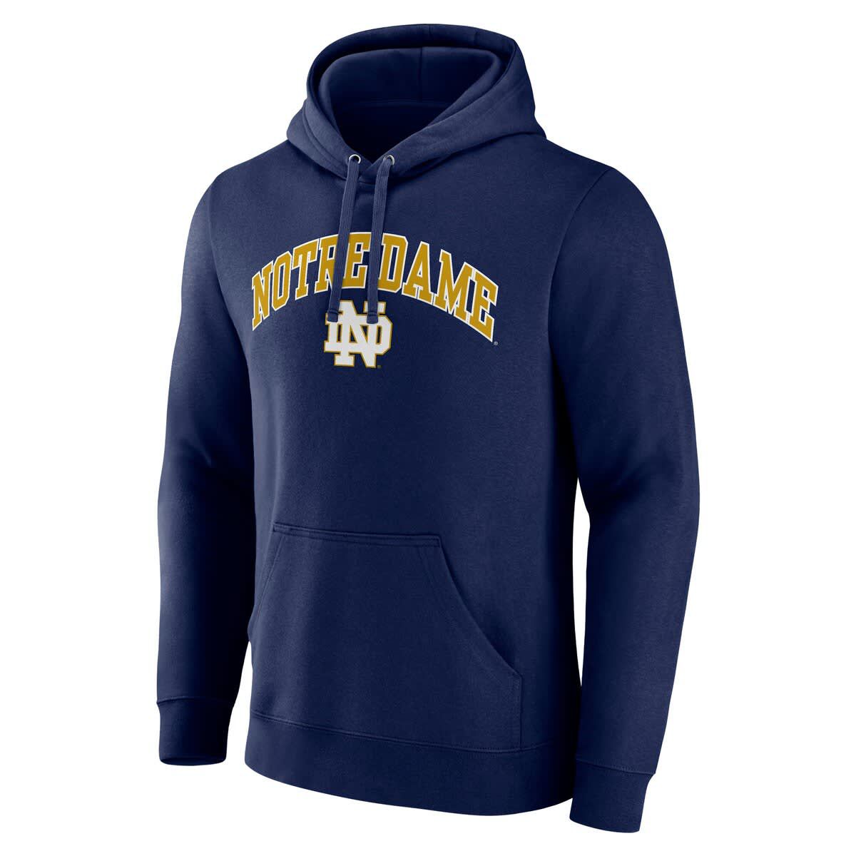 NCAA Fanatics Notre Dame Fighting Irish Classic Arched Applique Fleece Pullover Hoodie