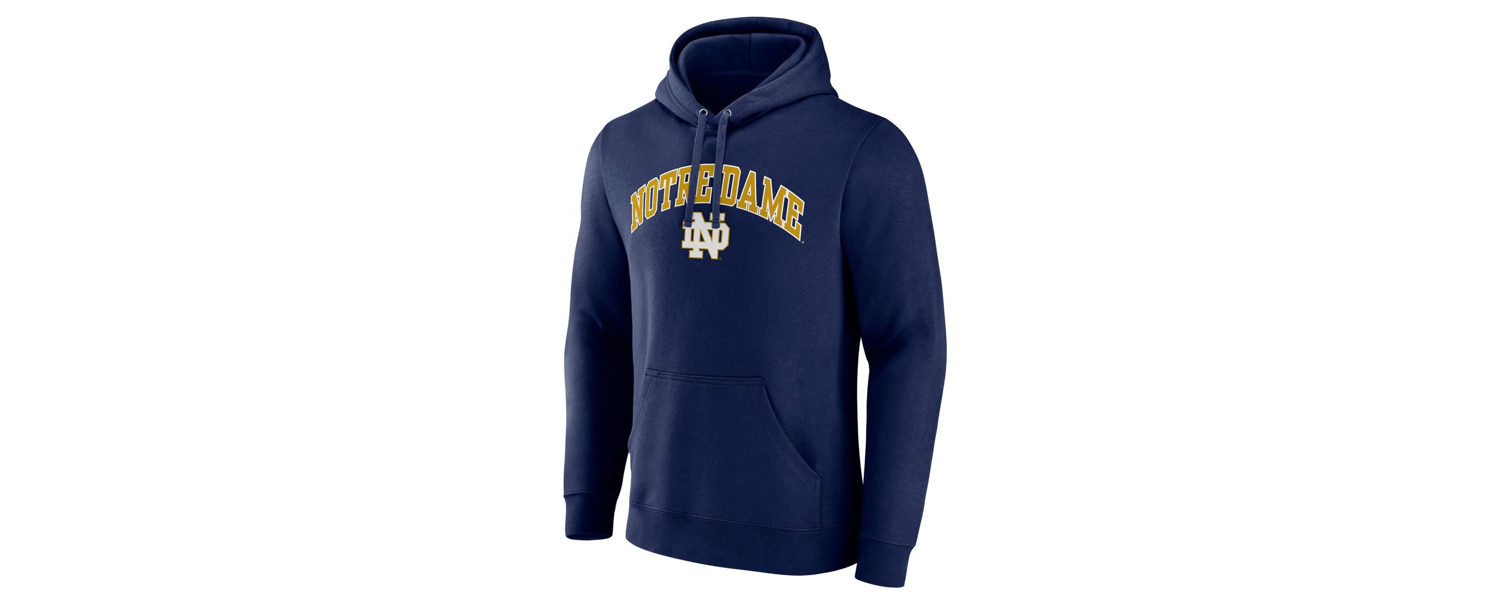 NCAA Fanatics Notre Dame Fighting Irish Classic Arched Applique Fleece Pullover Hoodie