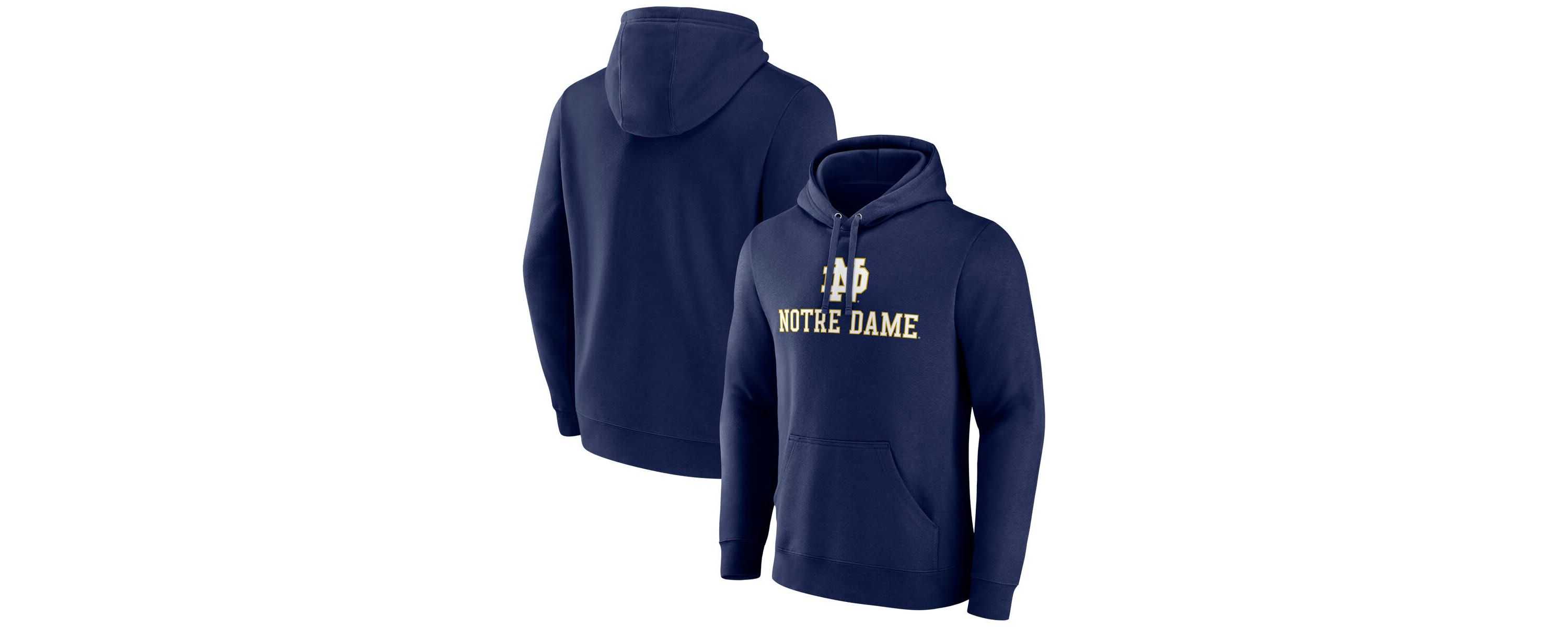 NCAA Fanatics Notre Dame Fighting Irish Team Lockup Pullover Hoodie
