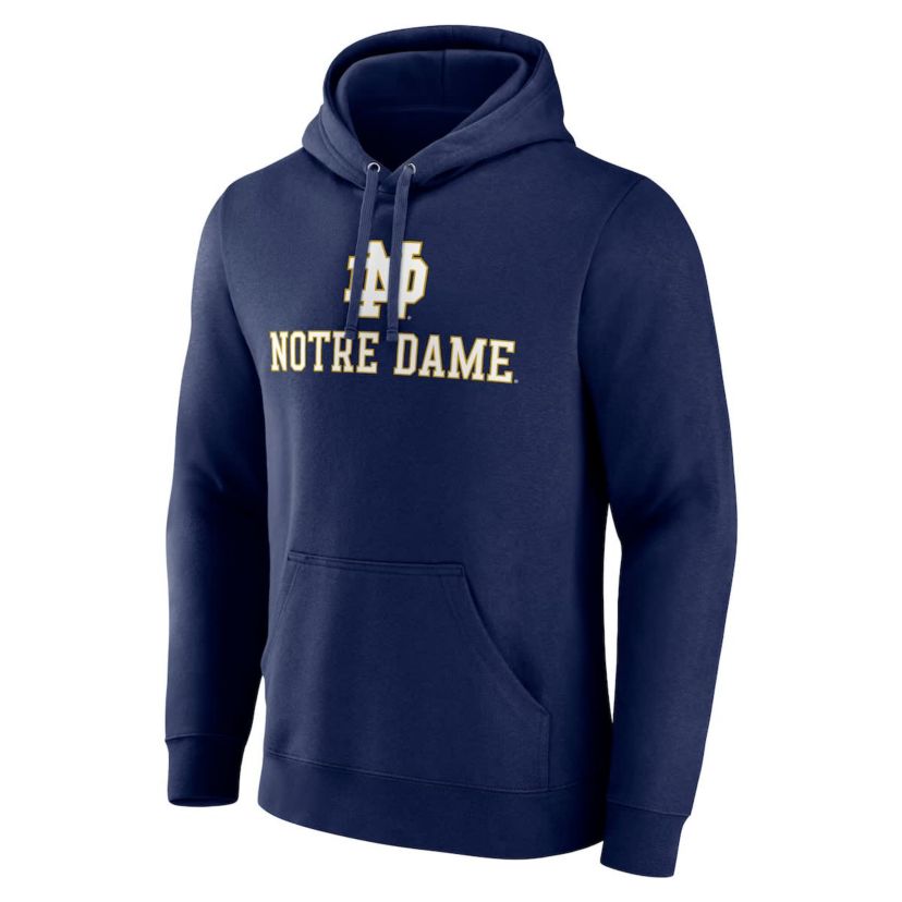 NCAA Fanatics Notre Dame Fighting Irish Team Lockup Pullover Hoodie