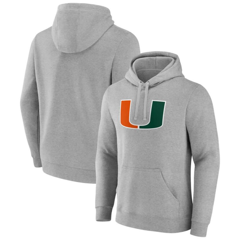 Miami (FL) Hurricanes NCAA Fanatics Miami Hurricanes Applique Fleece Pullover Hoodie