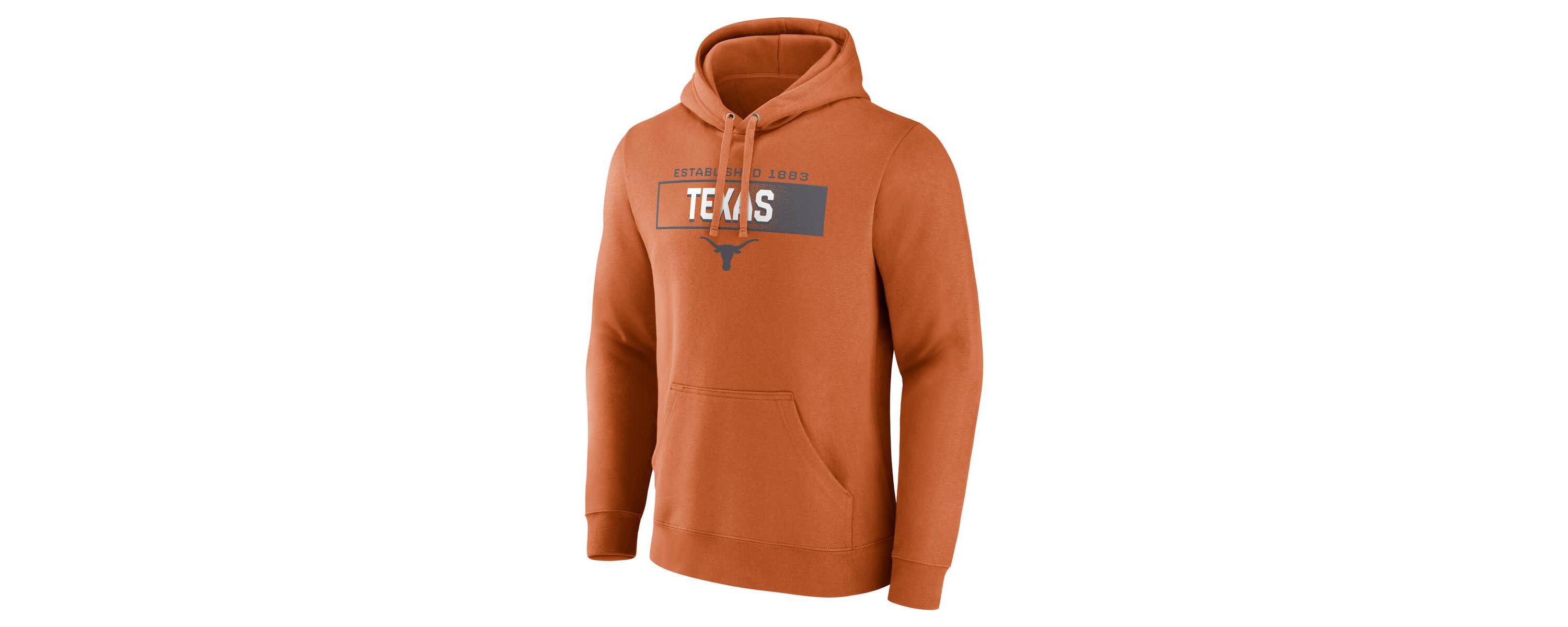NCAA Fanatics Texas Texas Longhorns Iconic Fleece Down The Field Pullover Hoodie