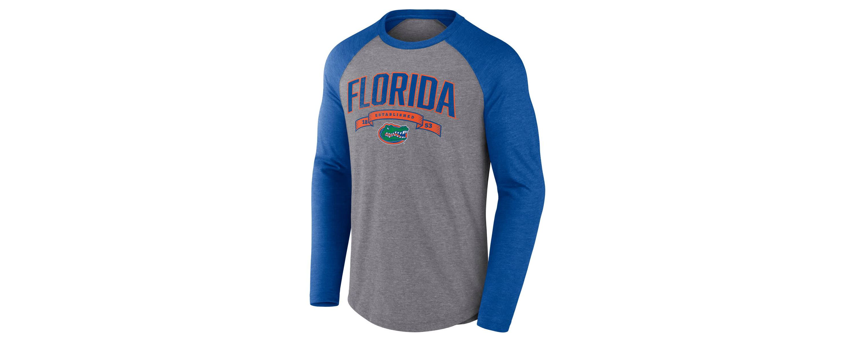NCAA Fanatics Florida Gators Banner Year Tri-Blend Raglan Long Sleeve T-Shirt