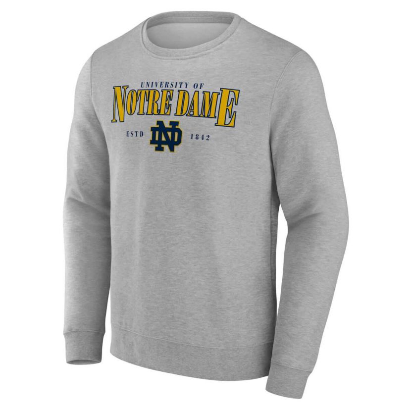 NCAA Fanatics Notre Dame Fighting Irish True Classics Act Fast Fleece Pullover Sweatshirt