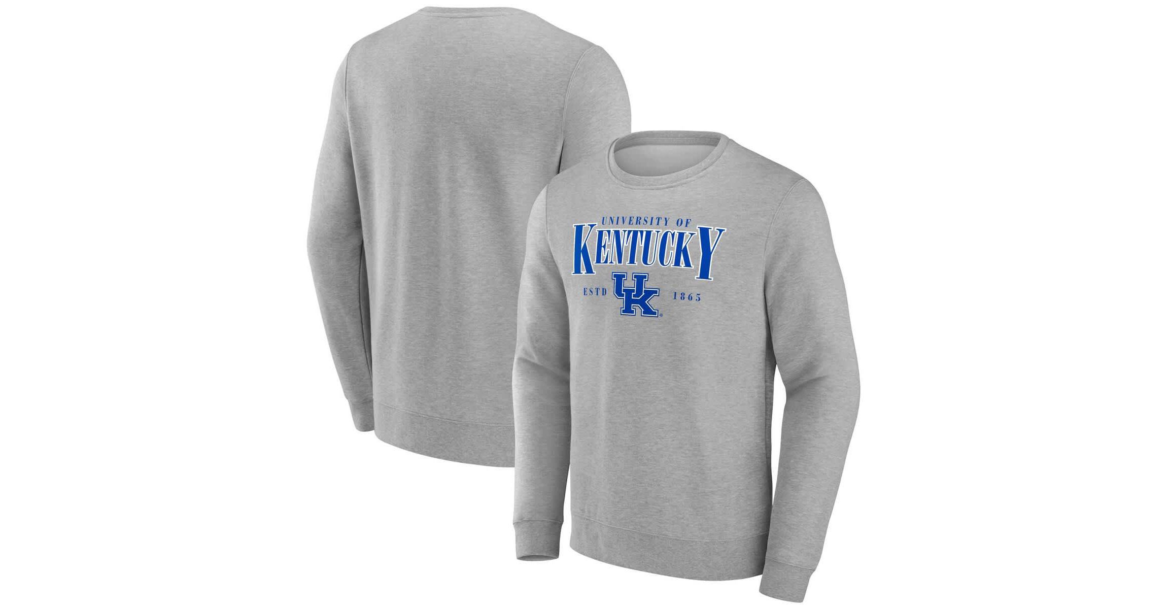 NCAA Fanatics Kentucky Wildcats True Classics Act Fast Fleece Pullover Sweatshirt
