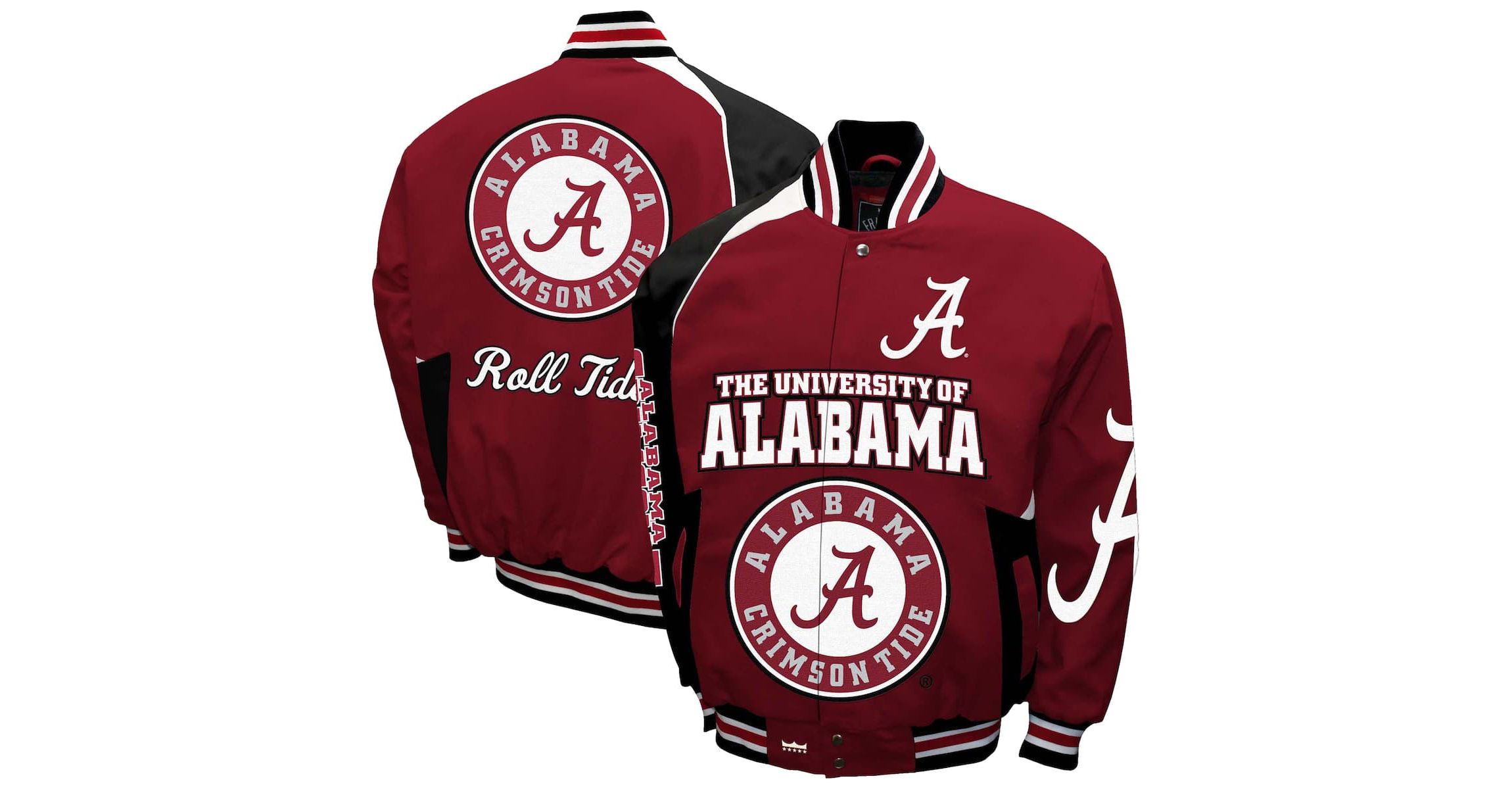 Alabama Crimson Tide NCAA Franchise Club Alabama Tide Spirit Cotton Twill Full-Snap Jacket