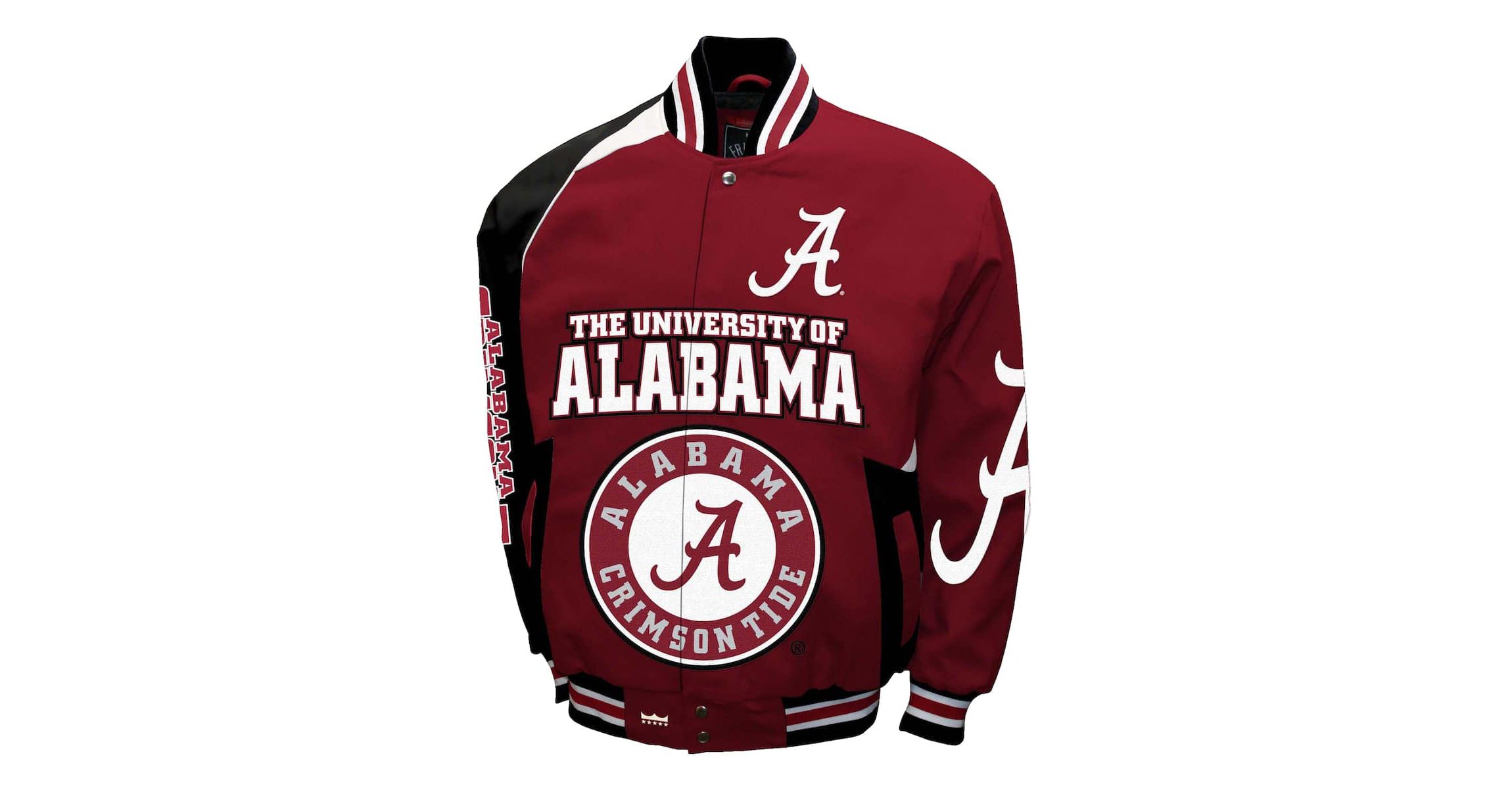 Alabama Crimson Tide NCAA Franchise Club Alabama Tide Spirit Cotton Twill Full-Snap Jacket