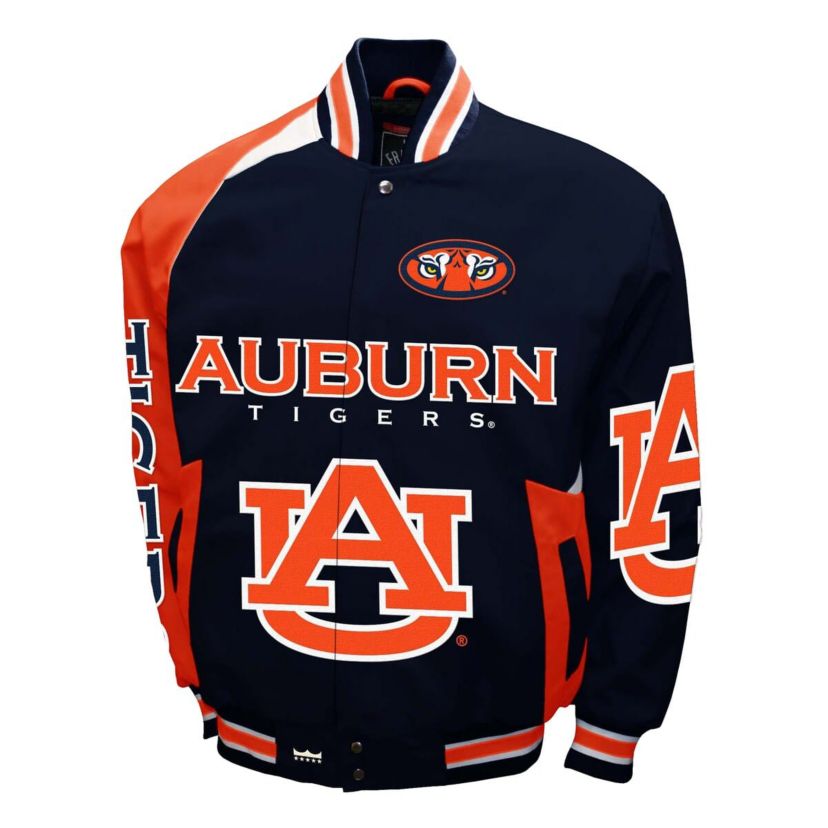 NCAA Franchise Club Auburn Tigers Spirit Cotton Twill Full-Snap Jacket