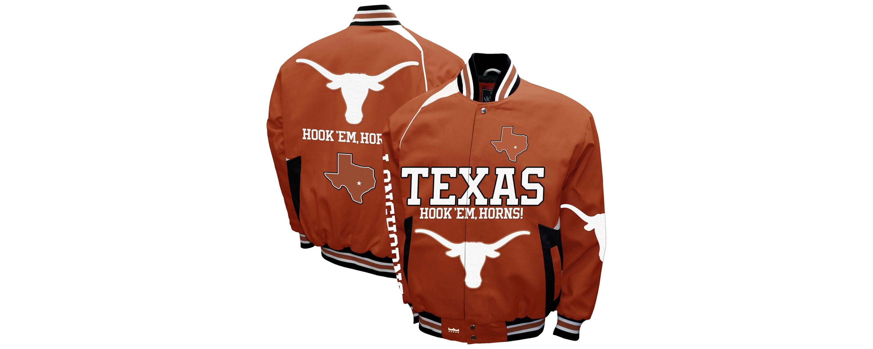 NCAA Franchise Club Texas Texas Longhorns Spirit Cotton Twill Full-Snap Jacket