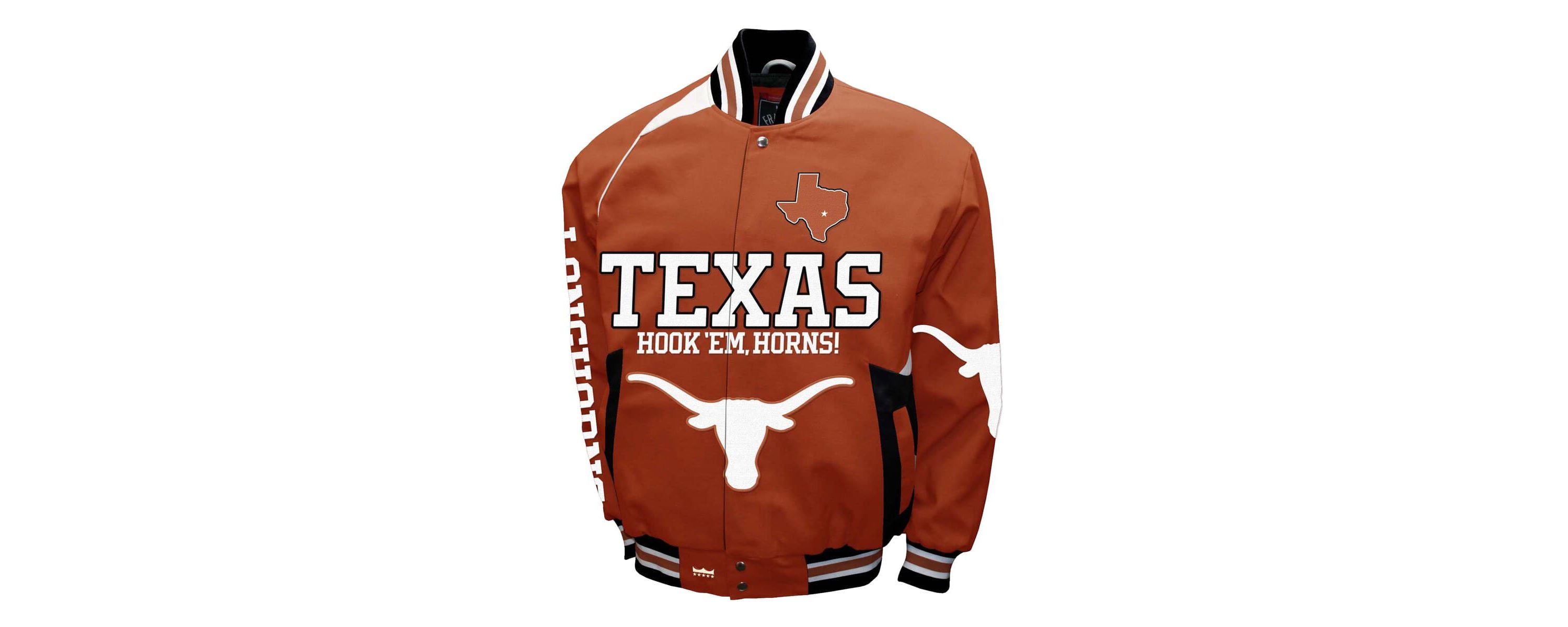 NCAA Franchise Club Texas Texas Longhorns Spirit Cotton Twill Full-Snap Jacket
