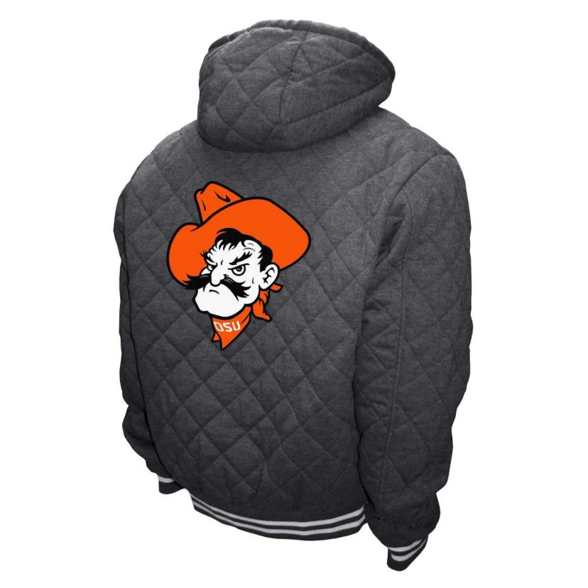 NCAA Franchise Club Oklahoma State Cowboys Diamond Quilted Full-Zip Hoodie Jacket