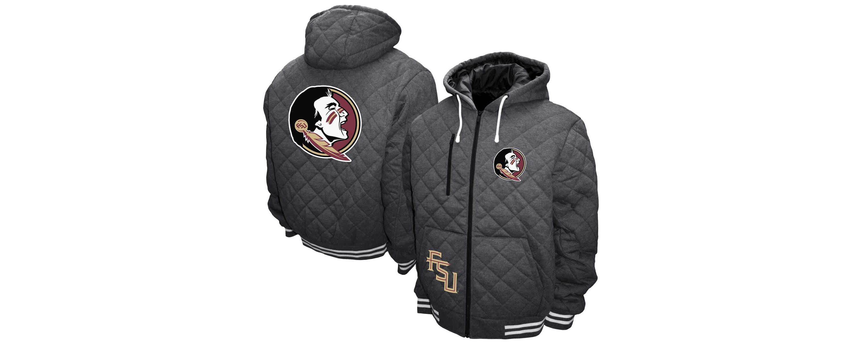 NCAA Franchise Club Florida State Seminoles Diamond Quilted Full-Zip Hoodie Jacket