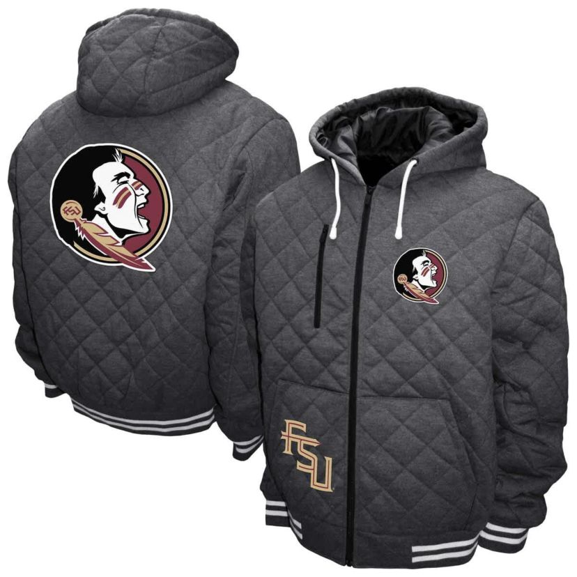 NCAA Franchise Club Florida State Seminoles Diamond Quilted Full-Zip Hoodie Jacket