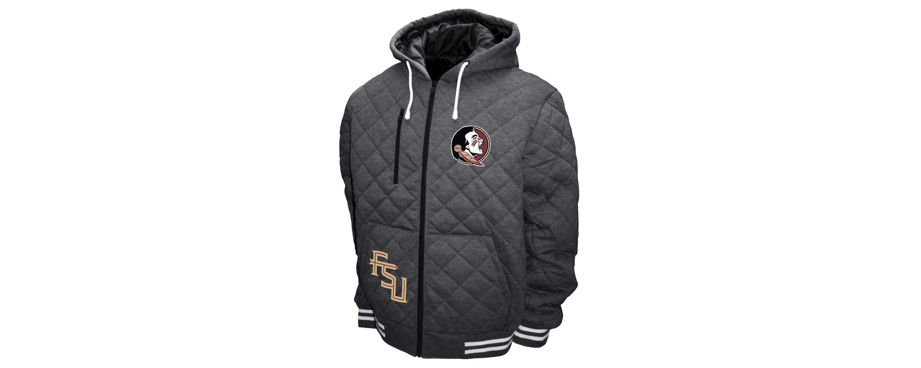 NCAA Franchise Club Florida State Seminoles Diamond Quilted Full-Zip Hoodie Jacket