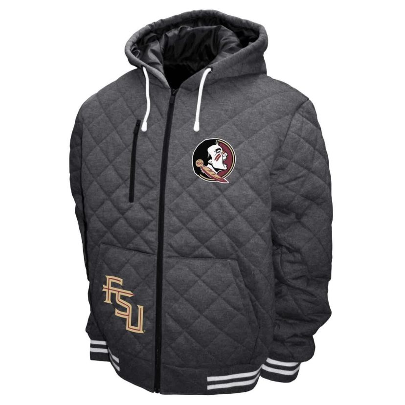 NCAA Franchise Club Florida State Seminoles Diamond Quilted Full-Zip Hoodie Jacket