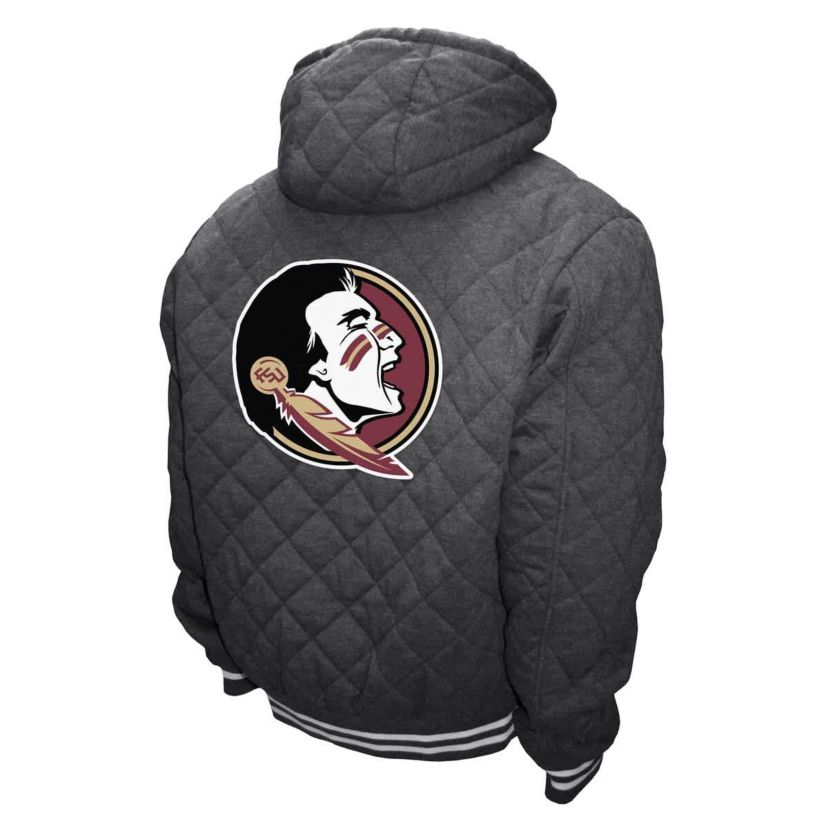 NCAA Franchise Club Florida State Seminoles Diamond Quilted Full-Zip Hoodie Jacket