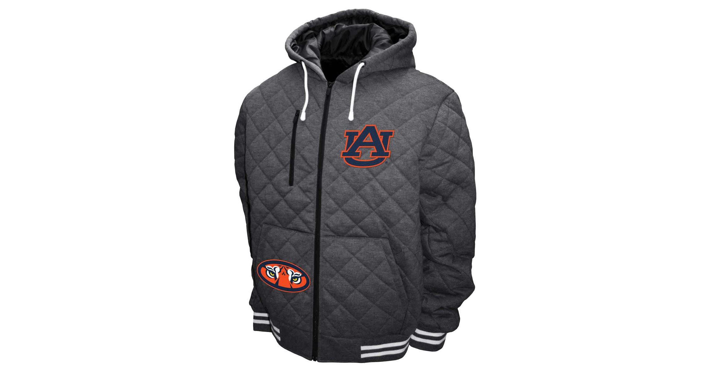 NCAA Franchise Club Auburn Tigers Diamond Quilted Full-Zip Hoodie Jacket