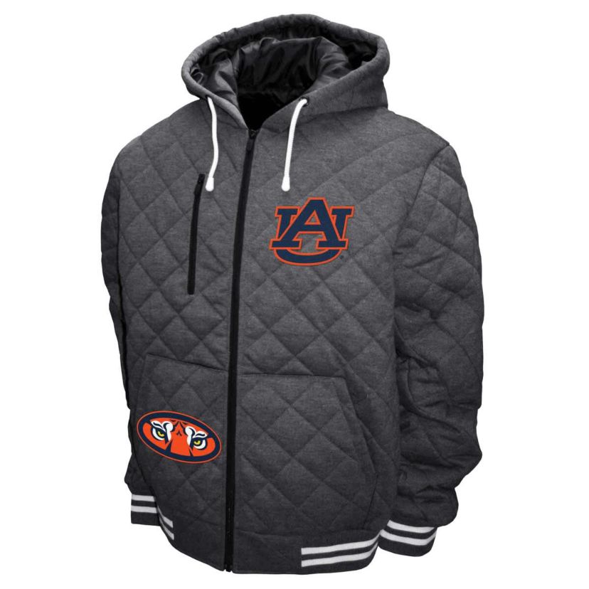 NCAA Franchise Club Auburn Tigers Diamond Quilted Full-Zip Hoodie Jacket