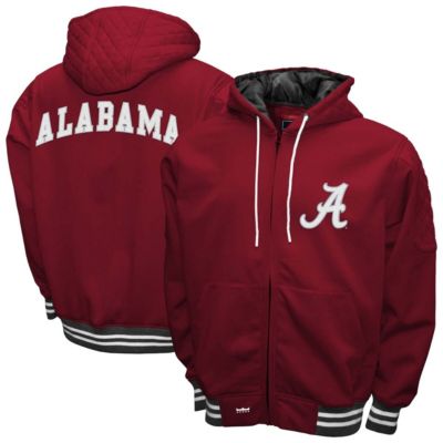 Men's Alabama Crimson Tide NCAA Franchise Club Alabama Tide Grind Full-Zip Hoodie Jacket