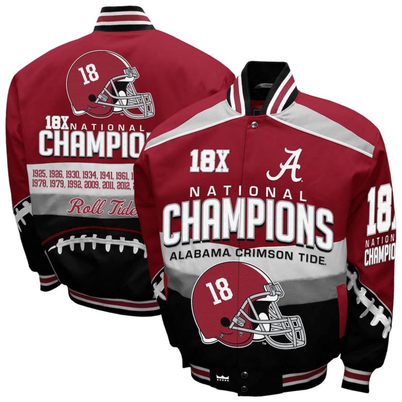 Alabama Crimson Tide NCAA Franchise Club Alabama Tide Cotton Twill Full-Snap Jacket