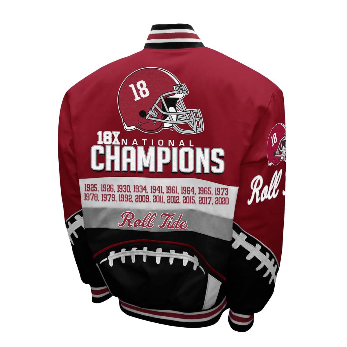 Alabama Crimson Tide NCAA Franchise Club Alabama Tide Cotton Twill Full-Snap Jacket