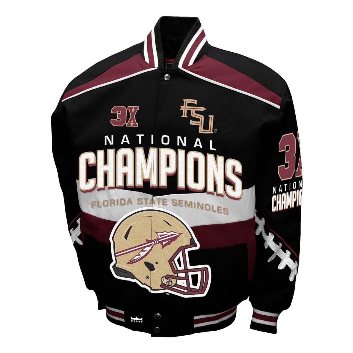 NCAA Franchise Club Florida State Seminoles Cotton Twill Full-Snap Jacket