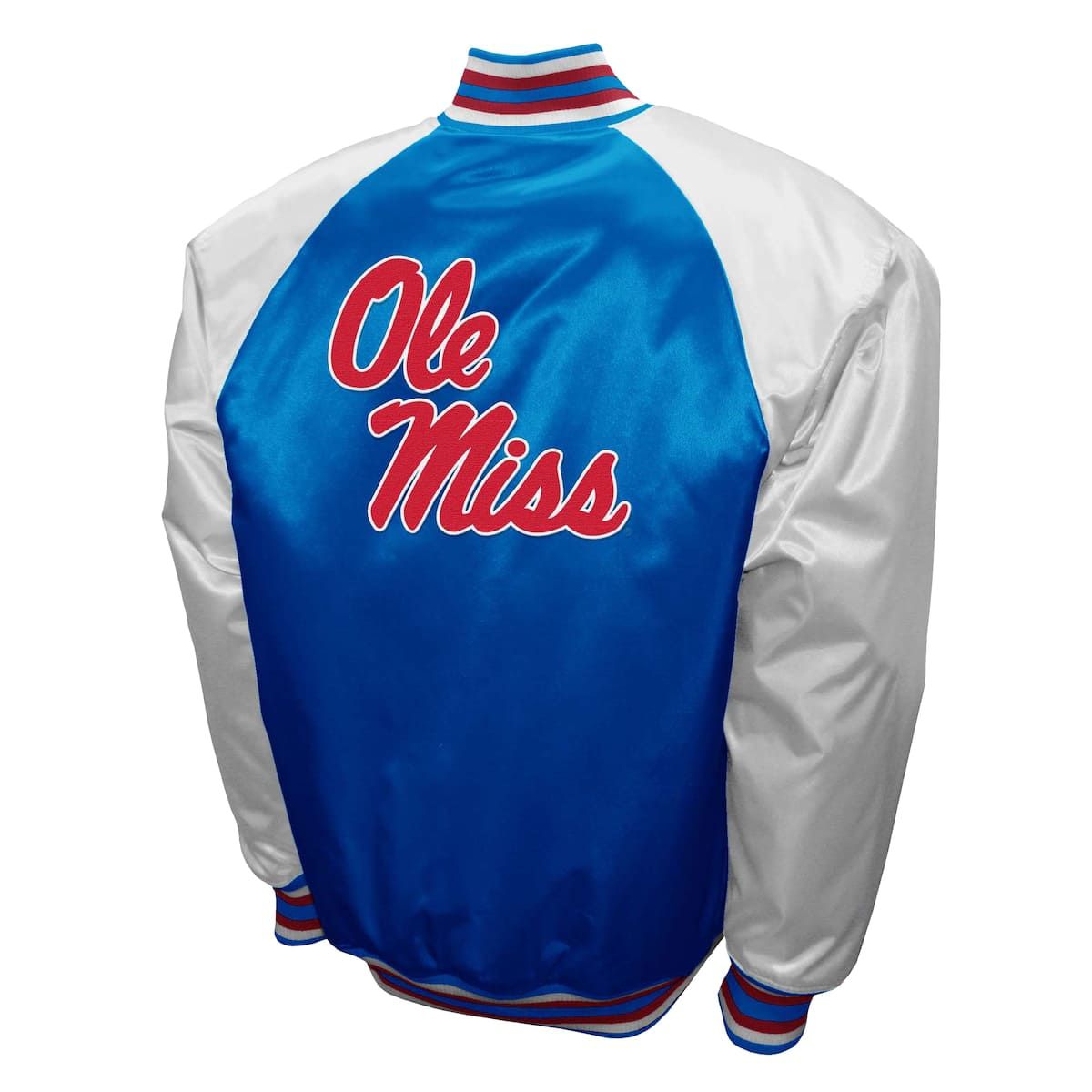NCAA Franchise Club Powder Ole Miss Rebels Satin Full-Snap Jacket