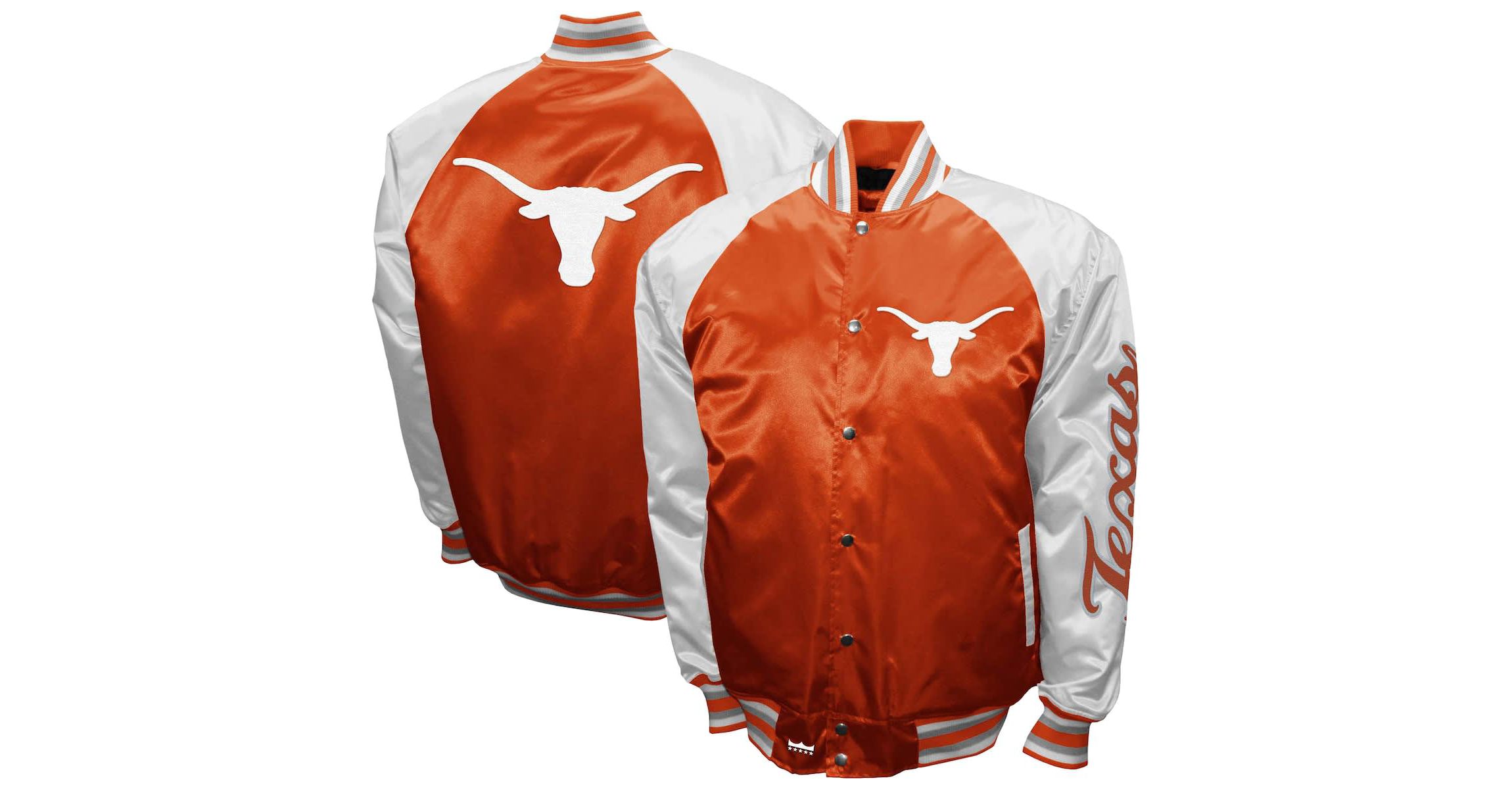 NCAA Franchise Club Texas Texas Longhorns Satin Full-Snap Jacket