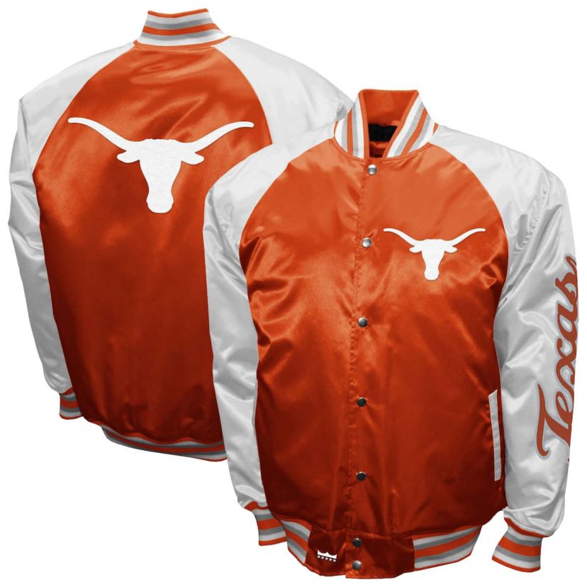 NCAA Franchise Club Texas Texas Longhorns Satin Full-Snap Jacket