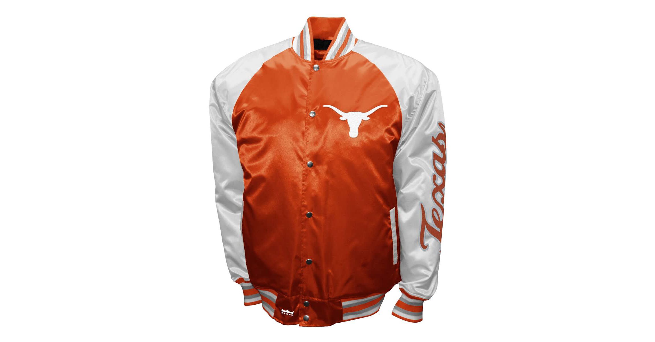 NCAA Franchise Club Texas Texas Longhorns Satin Full-Snap Jacket