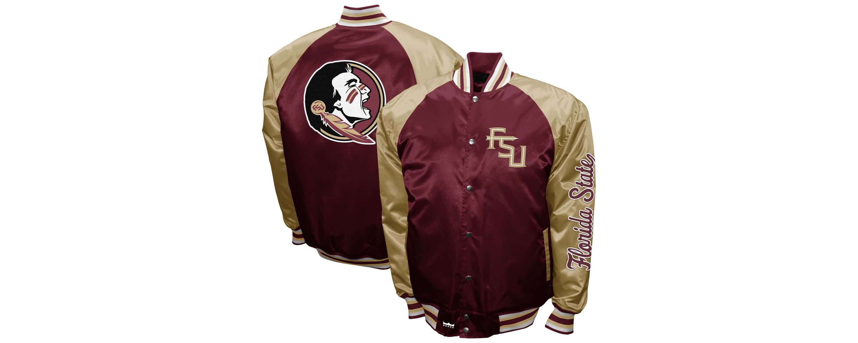 NCAA Franchise Club Florida State Seminoles Satin Full-Snap Jacket