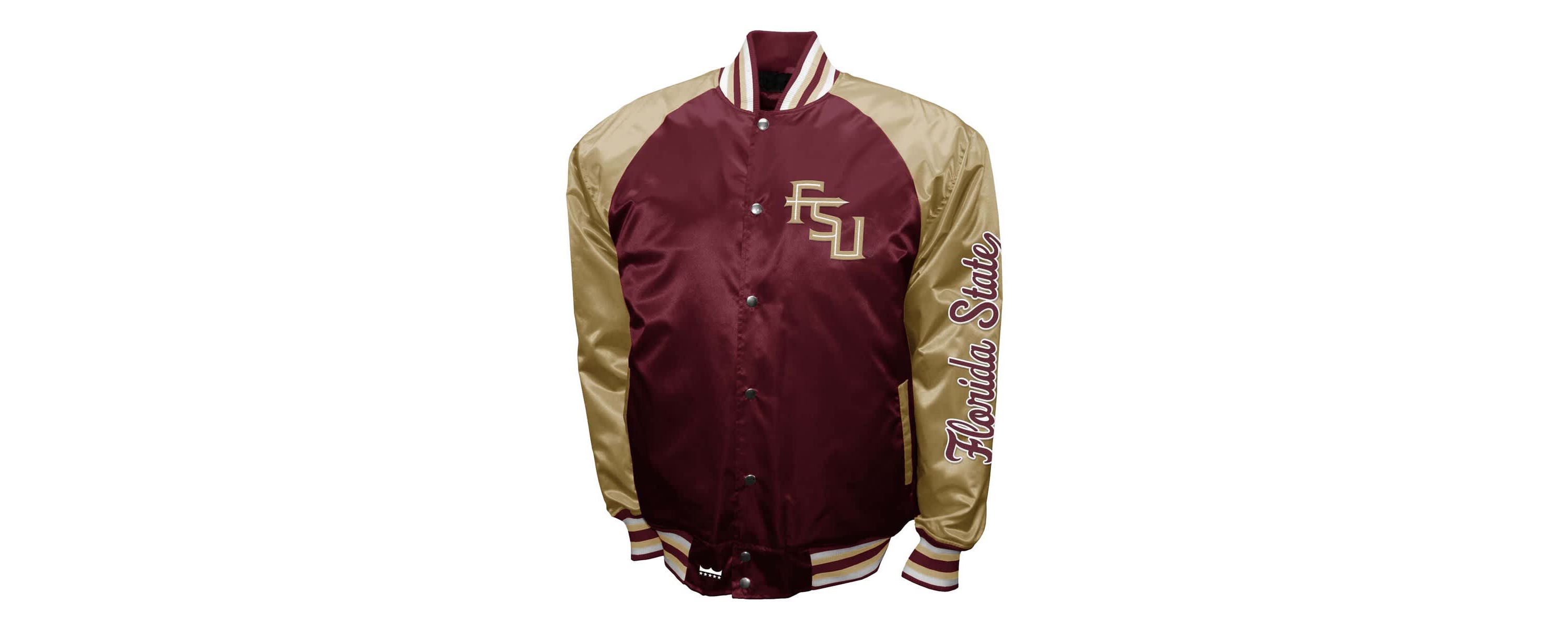 NCAA Franchise Club Florida State Seminoles Satin Full-Snap Jacket