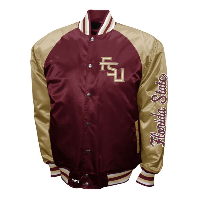 NCAA Franchise Club Florida State Seminoles Satin Full-Snap Jacket