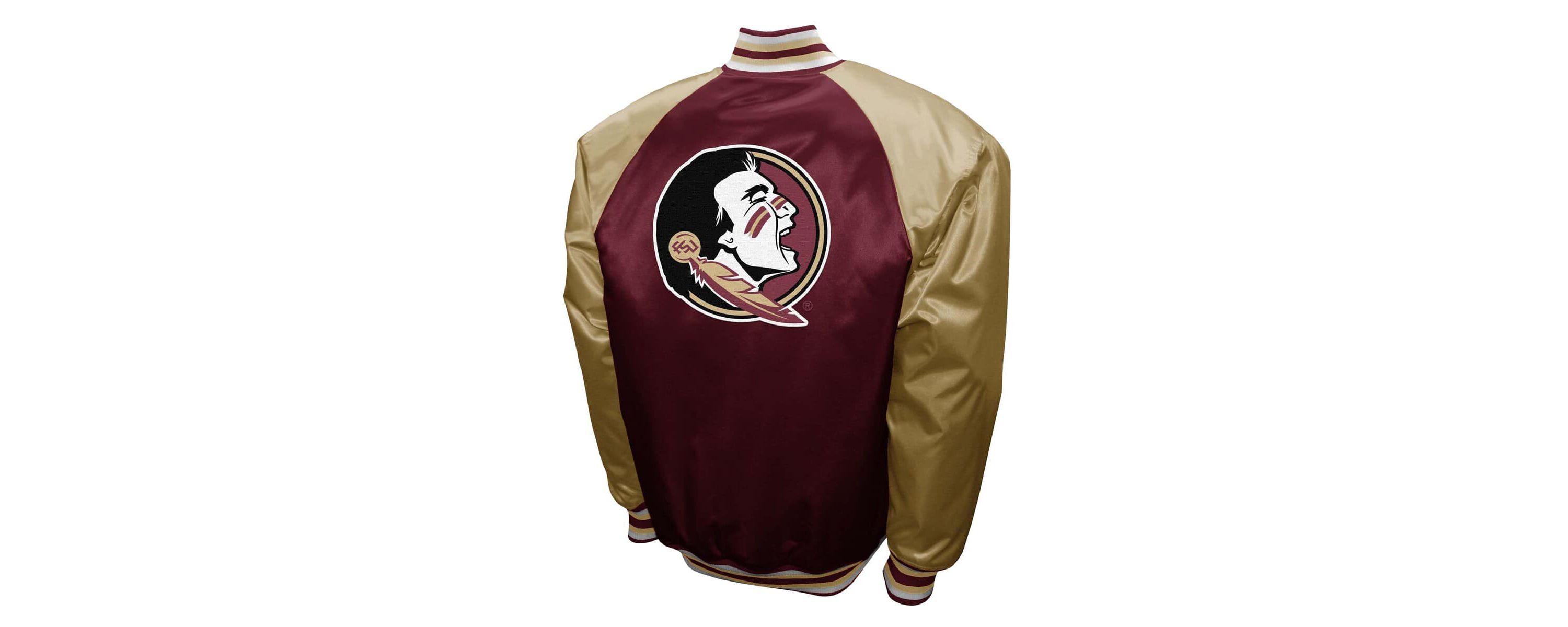 NCAA Franchise Club Florida State Seminoles Satin Full-Snap Jacket