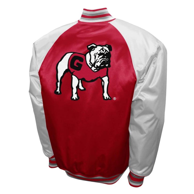 NCAA Franchise Club Georgia Bulldogs Satin Full-Snap Jacket