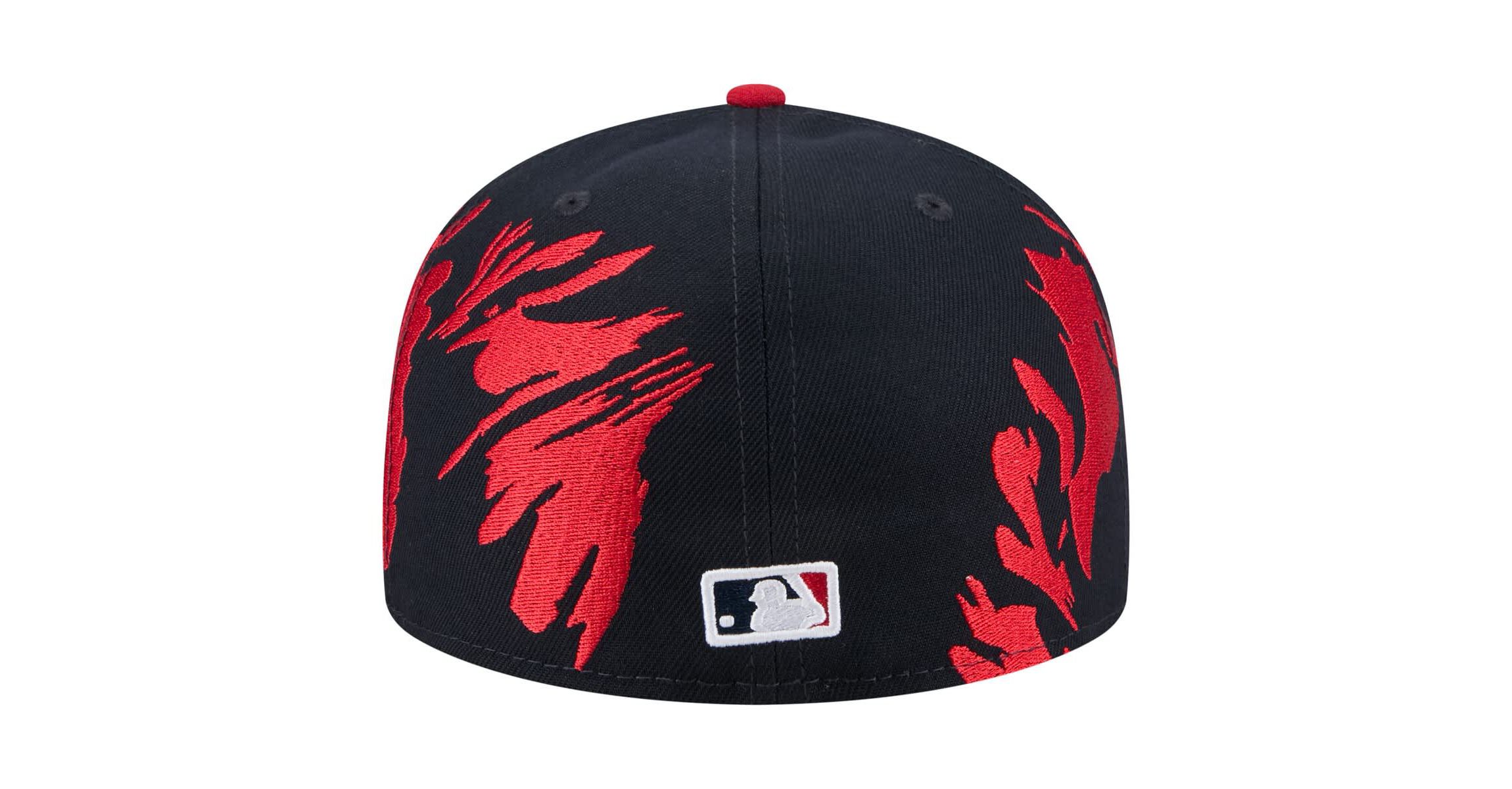 MLB Navy/Red Atlanta Braves Retro Pattern 59FIFTY Fitted Hat