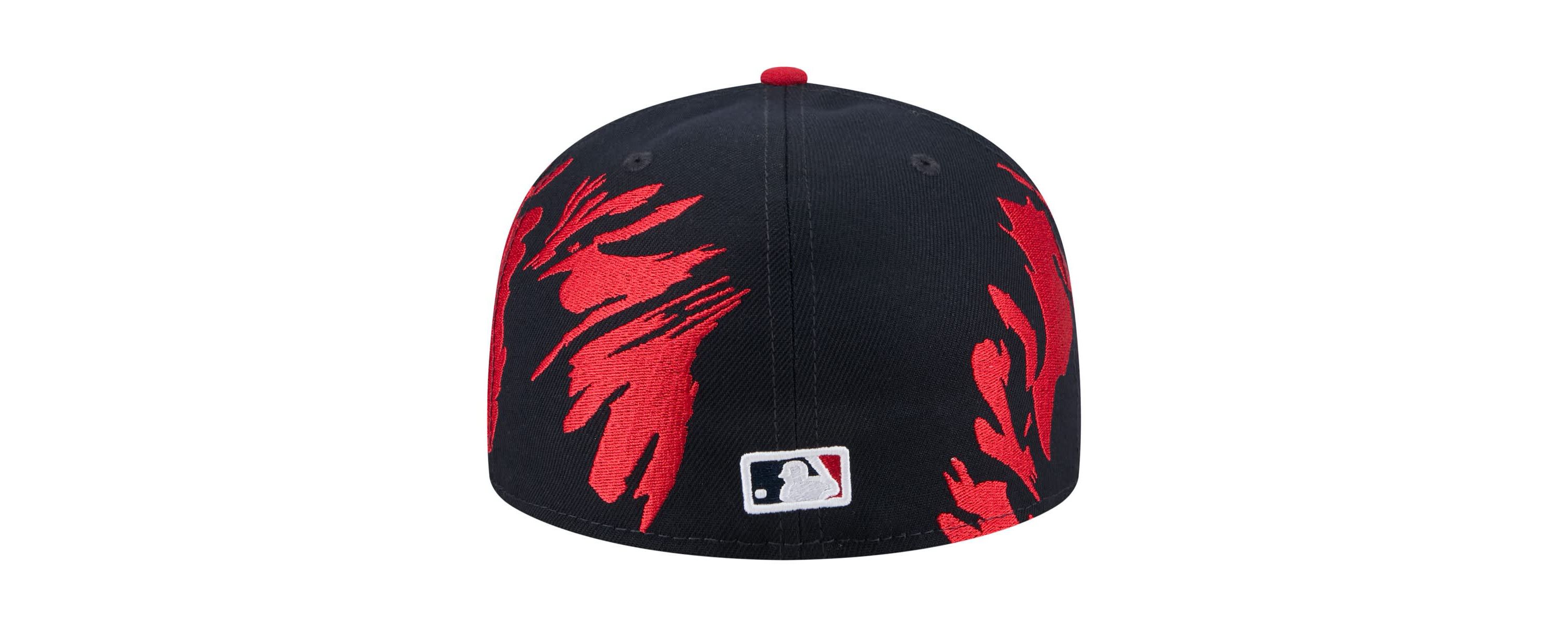 MLB Navy/Red Atlanta Braves Retro Pattern 59FIFTY Fitted Hat