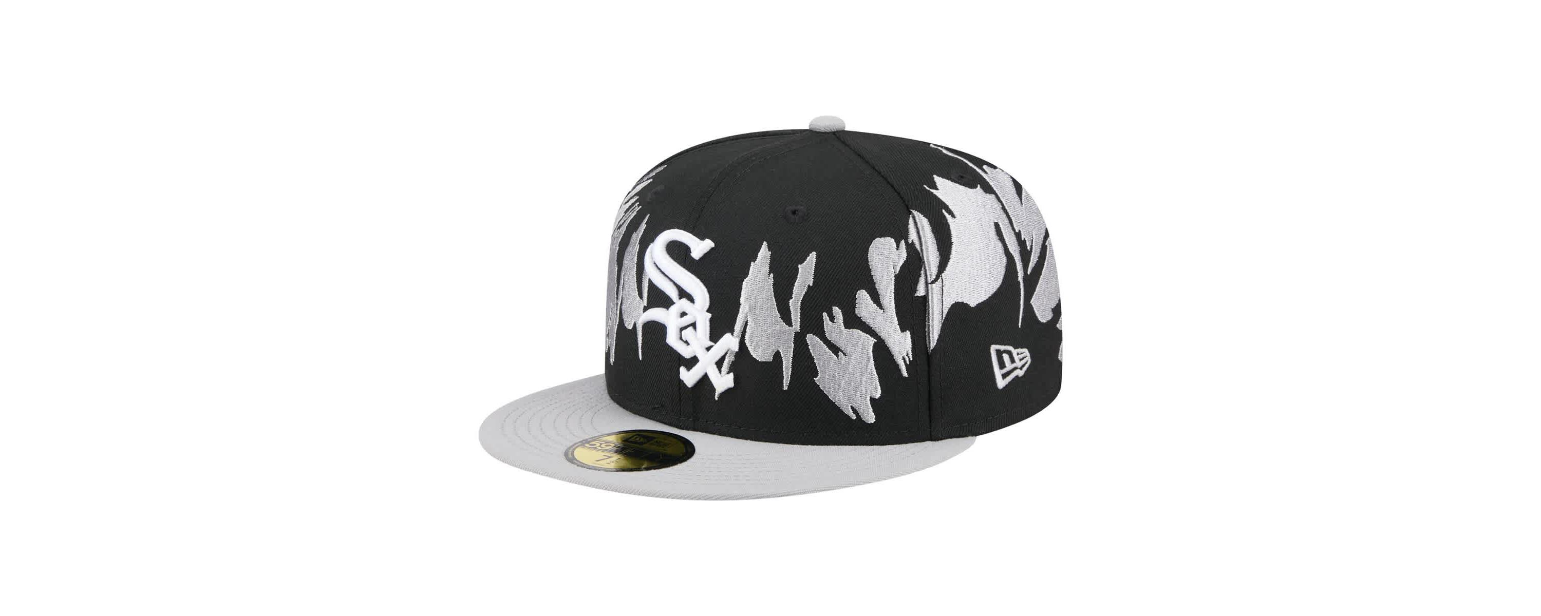 Chicago White Sox MLB Black/Gray Chicago Sox Retro Pattern 59FIFTY Fitted Hat