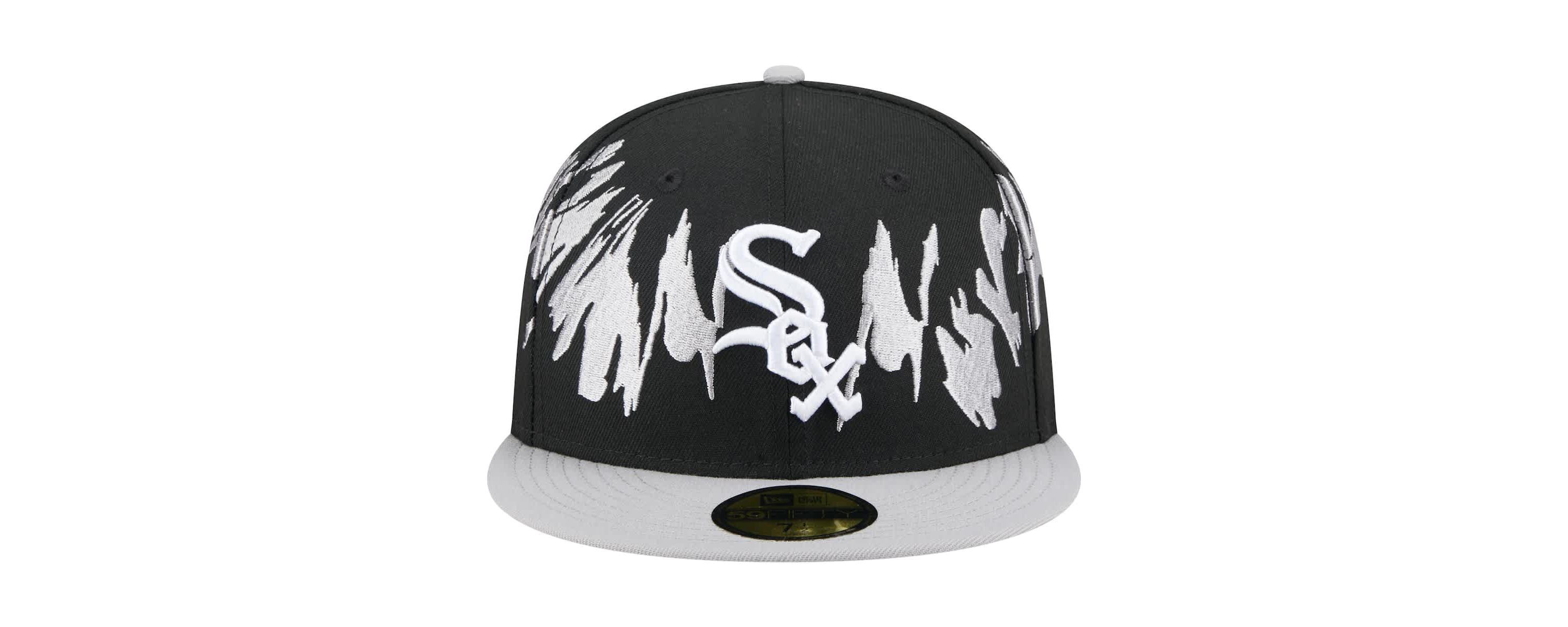Chicago White Sox MLB Black/Gray Chicago Sox Retro Pattern 59FIFTY Fitted Hat